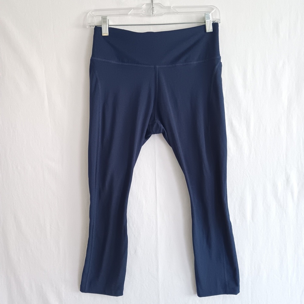 Nike Dri-FIT Leggings Womens Medium Blue Excellent Capri Running Gym Workout